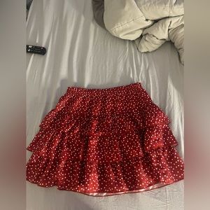 Red hearts skirt